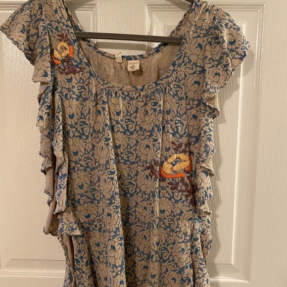 GUC Anthropologie S/M Sleeveless Floral Top - Picture 4 of 8